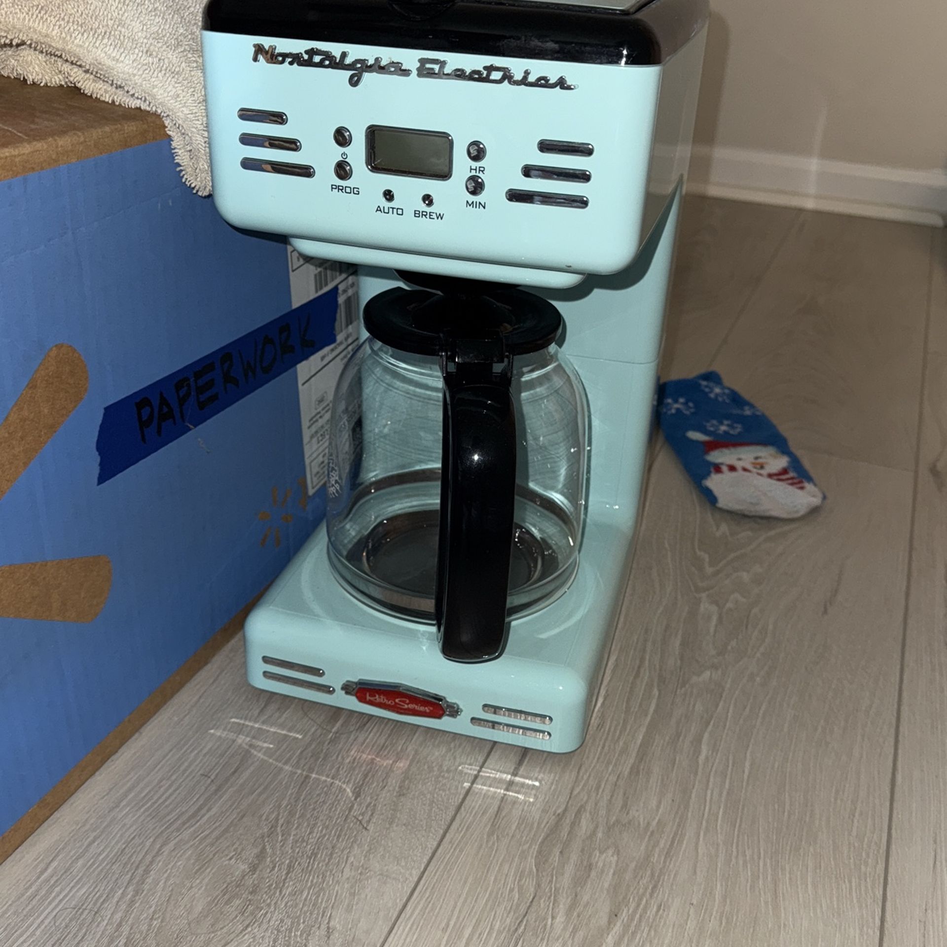 Nostalgia Electrics Blue Coffee Maker