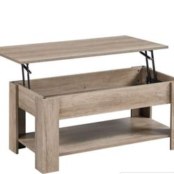 Yaheetech Lift Top Coffee Table With Hidden Compartment 