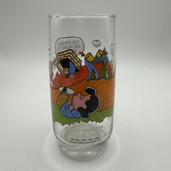 Vintage Peanuts Collectible Drinking Glass from McDonald’s, Schulz, Camp Snoopy Collection