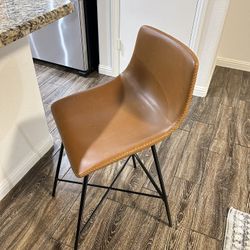 2 Leather 24’’ Stools