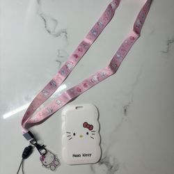 Hello Kitty Lanyard with ID Holder & Charm