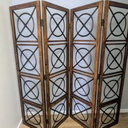 4-Panel Folding Room Divider 