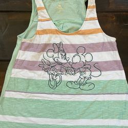 Womens Disney Mickey & Minnie Tanktop Shirt! Adult Medium