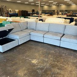 Oversized Super Comfy Modular Sectional  With Storage Ottoman $1299!! Same Day Delivery!