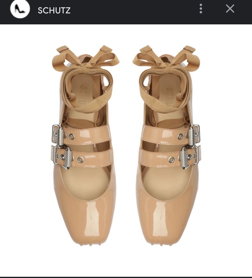 NWT! Pristine Beige Paton Ballet Slippers W/ Ribbon