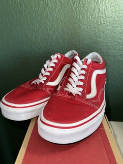 Red Old school Vans