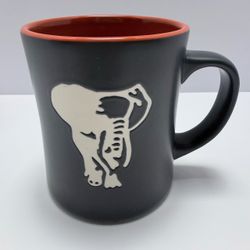 Starbucks 2011 Elephant Mug Kenya Collection 16 oz. Matte Black/Orange