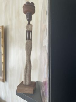 African Women Wooden Statue 