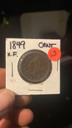 1849 LARGE CENT XF