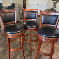 THREE  BAR STOOLS