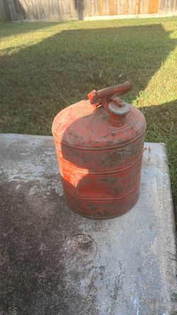 Vintage Red Metal Gas Can