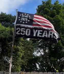 Double Sided 250th Year Anniversary Flag