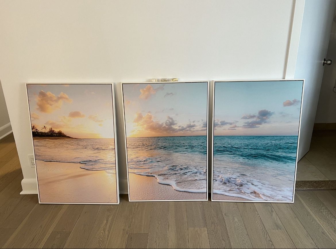 Sunset horizon picture - 3 Panel Canvas Art