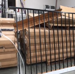 Wrought iron steel fence panels 5' h x 8' w