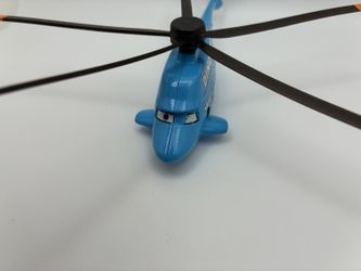 Disney Pixar Cars Dinoco Helicopter The King Blue Toy Plane Rotor Collectible
