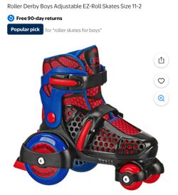 Roller Derby Boys Adjustable EZ-Roll Skates Size 11-2