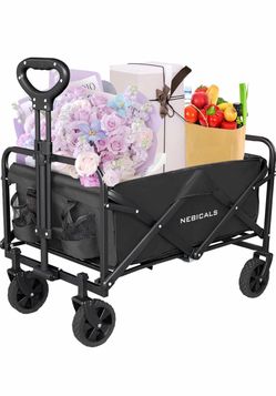Unopened Small Wagon Carts Collapsible/Folding/Foldable/for Apartment/Grocery/Travel/Camping/Shopping/Outdoor/Lightweight & Portable