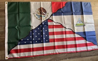 Usa Nicaragua Mexico Flag size 3'×5'
