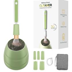 Portable Makeup Brush Cleaner Machine -15000RPM Fast Deep Cleaning and Dry Make Up Brushes Efficient Cleaning With Storage Cas, Portable Spinning Wash