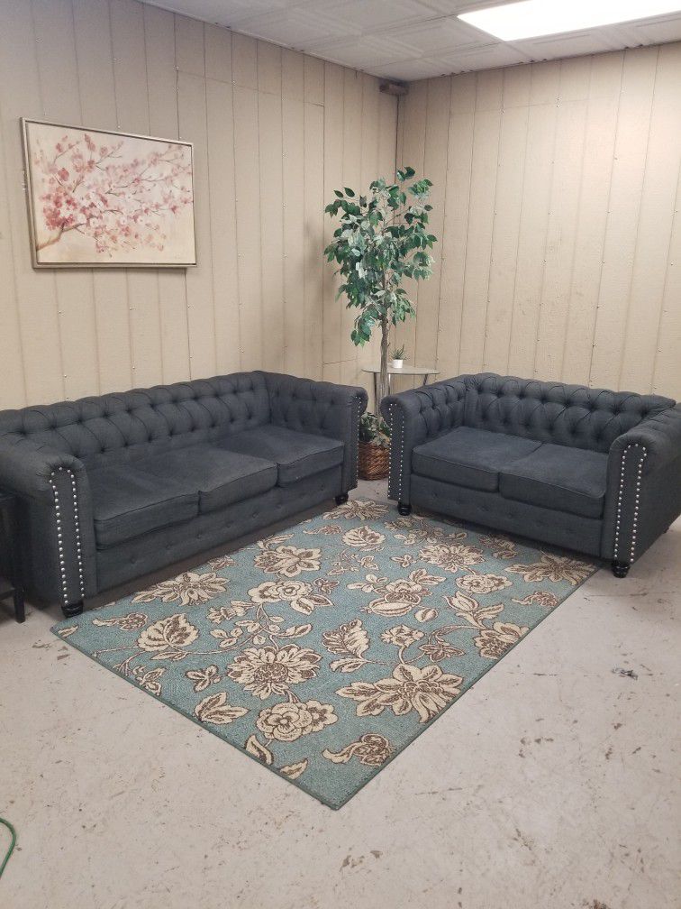 SUPER DEAL!!! 2 PIECE RAYMOUR TUFTED SOFA SET ONLY $499 DELIVERY AVAILABLE!!!