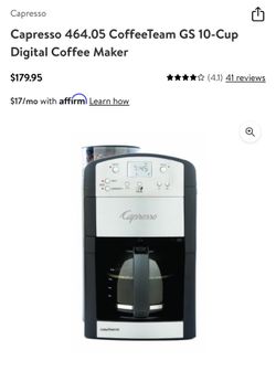 Capresso Coffee Team GS