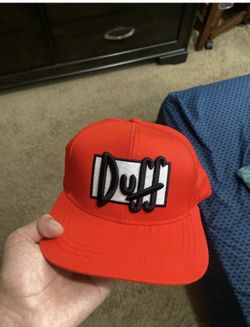 Red duff Simpson hat snapback