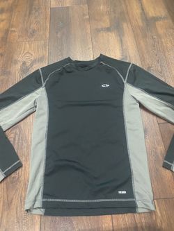 Men’s black gray long sleeve compression shirt size XL by champion #1