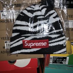 Supreme Beanie Zebra Box Logo