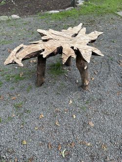 Hand Carved Wooden Table