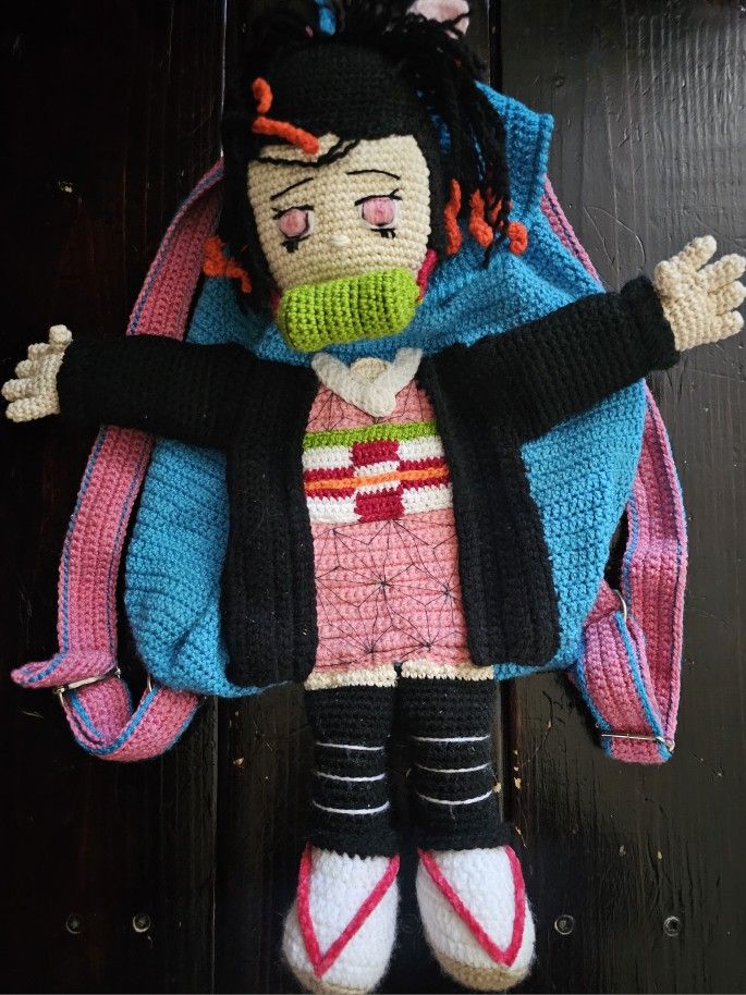 Crochete Anime Hand Made Or Disney Stitch Backpacks