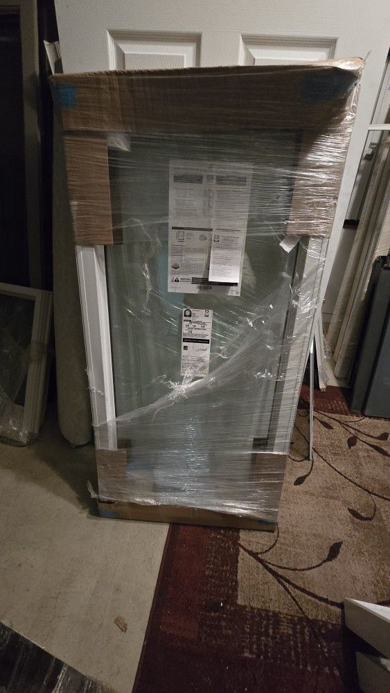 JELD-WEN V-4500 26 5/8 × 60 1/2 Jamb 1-lite White Vinyl Interior And BLACK EXTERIOR
