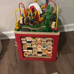 Activity Cube Farm Theme Educational Wooden Toys Toddlers And Kids