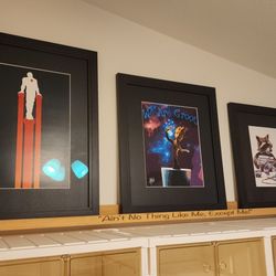 Marvel/DC Custom Framed Prints (some signed)  and Shelves SEE DESCRIPTION FPR PRICING