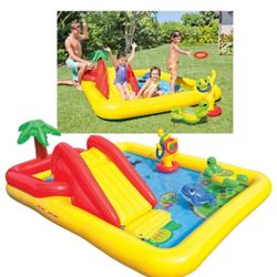 Intex Ocean Inflatable Play Center with Water Sprayer, 100" x 77" x 31"