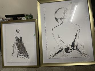 Beautiful Framed Woman Drawing