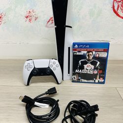 PlayStation 5 Slim - 1 TB Disc Version , Bonus 1 Game Madden 18 ( Used Very New )