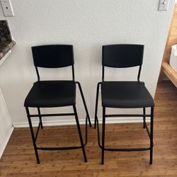 Black Plastic Bar Stools