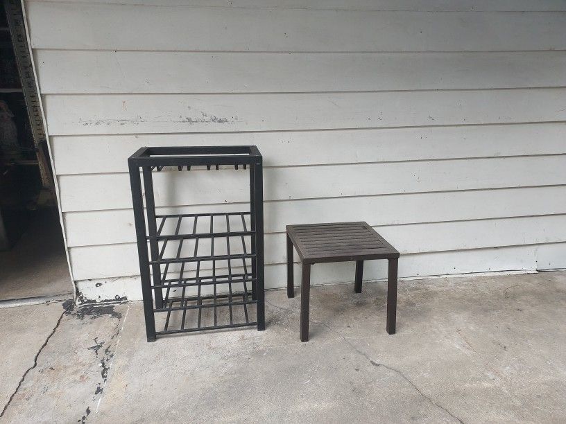 A Wine Rack Table An A Side Table$60