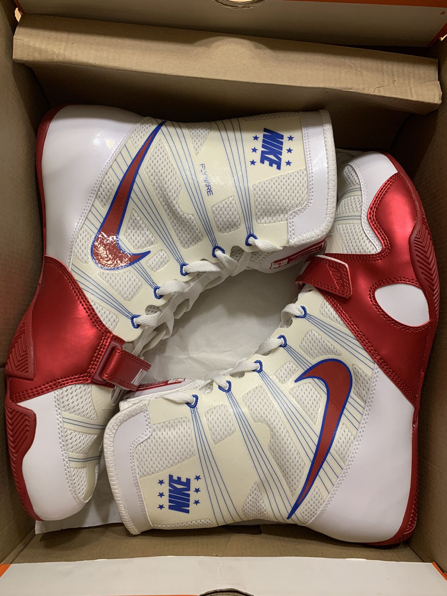 Nike HyperKO Boxing Shoes White/Royal/Red Size  for Sale in Massapequa  Park, NY - OfferUp