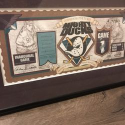 Anaheim Ducks Inaugural Season Ticket Commemorative Ticket Ducks! 
