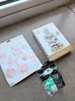 Party Decoration Bundle – Swirls, Balloon, and Balloons
