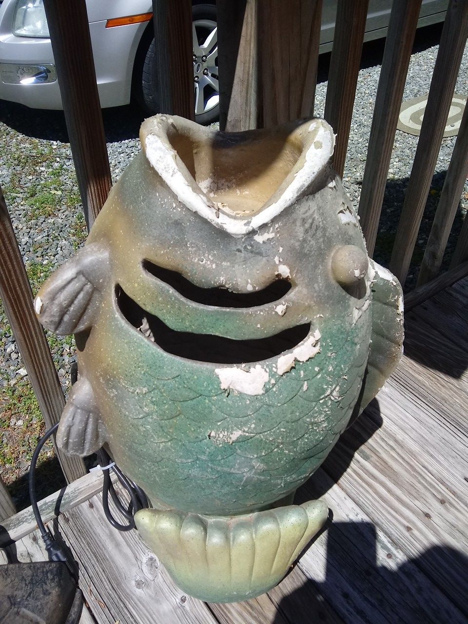 Fiberglass Fish fountain cool for the Deck