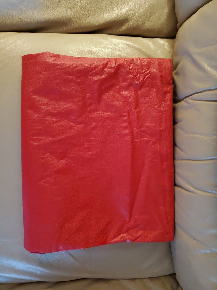 Christmas Table Cloth Red Vinyl 