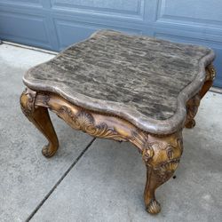 Coffee Table With Marble Veneer Top