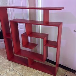 Red Maze Style Shelf