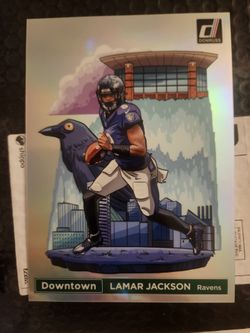 2024 Panini Donruss Downtown Prizm Lamar Jackson #1 Ravens (Jumbo Oversized)
