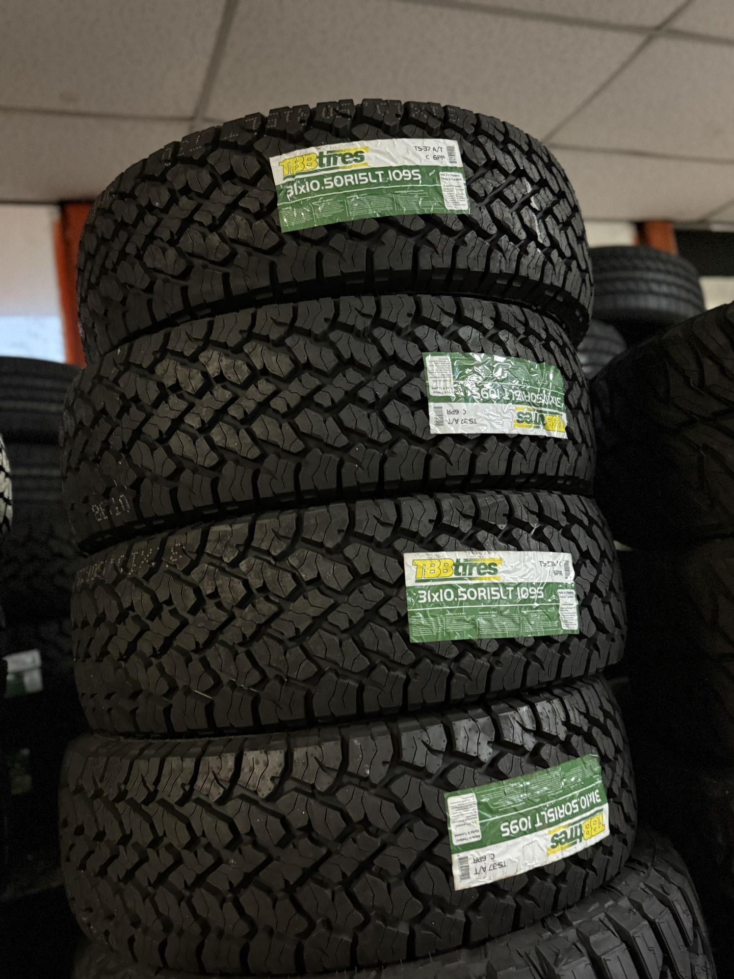 31*10.50r15 TBB Tires Nueva Con 50000 Millas De Garantía 