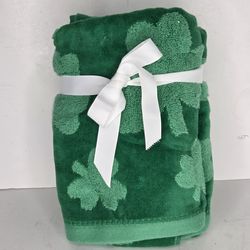 Caro Green Shamrock Thick Cotton Kitchen Bath Hand Towels Set St Patricks Day