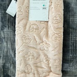 JUST IMAGINE Embossed Baby Blanket Purple Floral Flowers S.L. Home Fashion Girls | Baby Gift