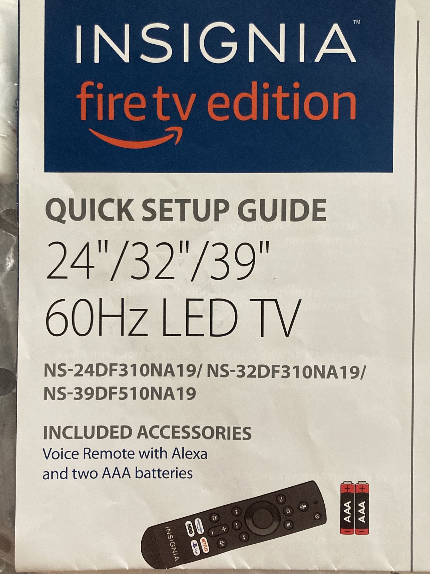 Insignia Fire TV 24”/ 32”/ 39”